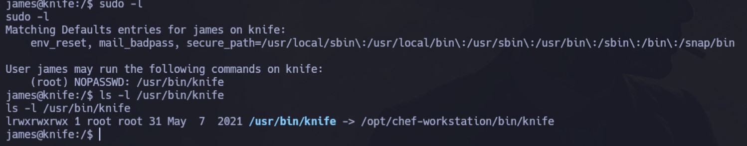 knife
